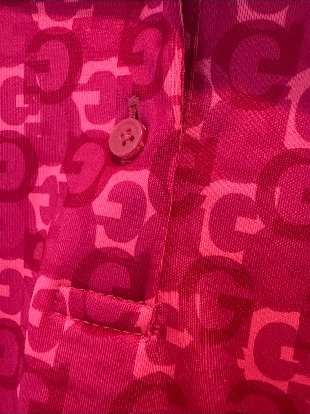 GFORE Women’s Pink Patterned G Polo, Sz XL - Picture 4 of 5